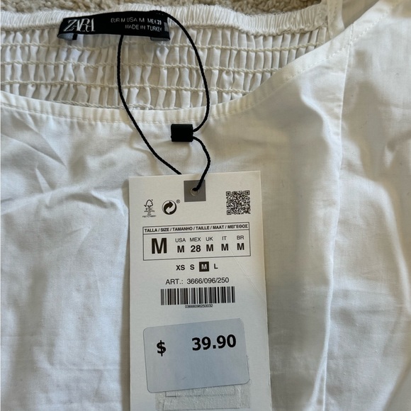 Zara white ruffle crop top - Picture 4 of 4